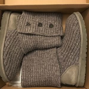 Classic Ugg Grey Knit Cardy Boots